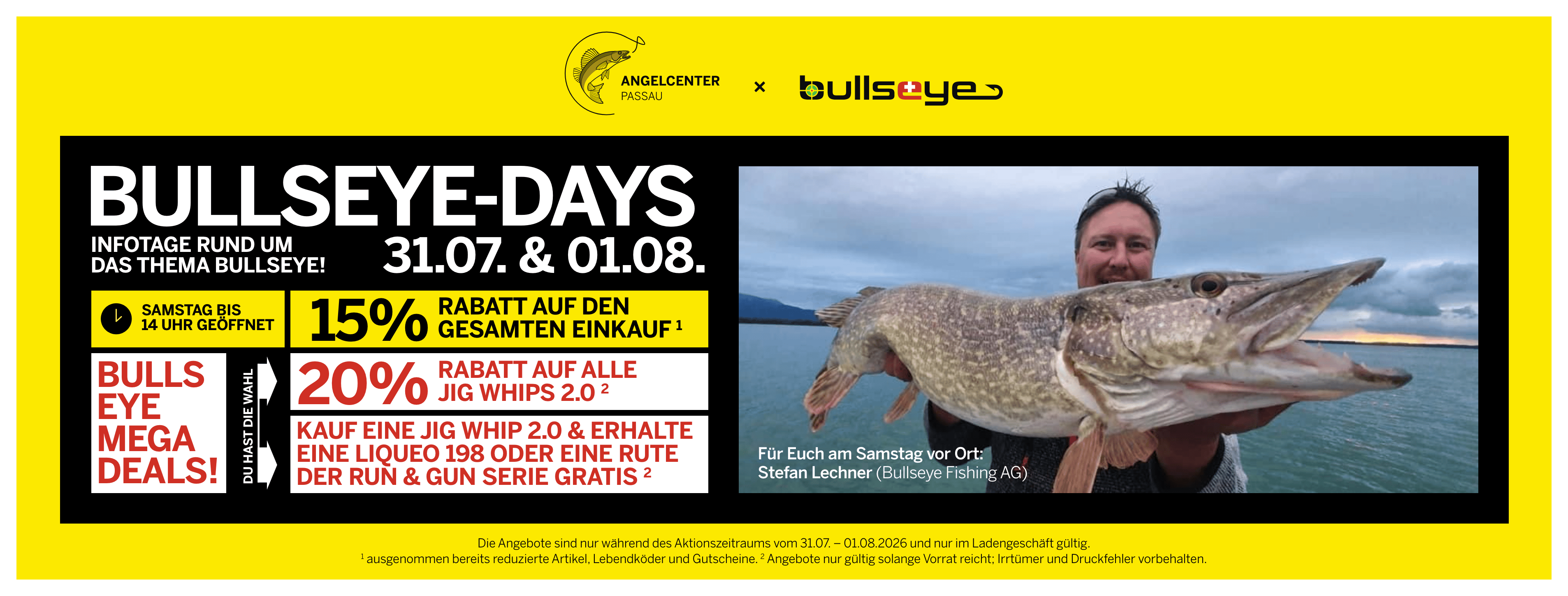 Bullseyedays im Angelcenter Passau von 31.07-01.08.2026
